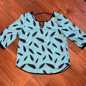 Teal/Navy Top Size L